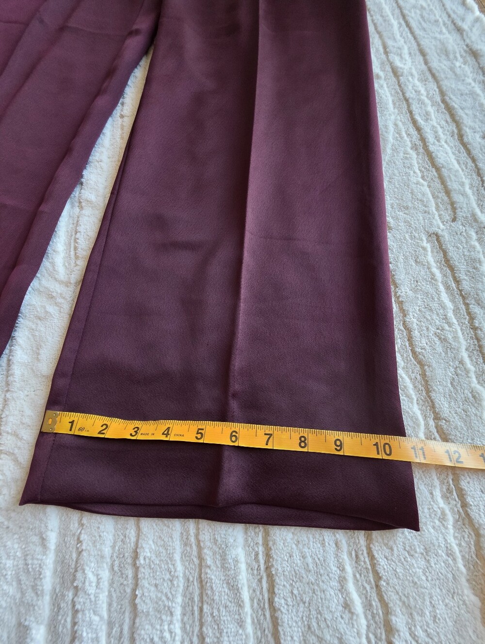 LOFT Wide Leg Pants in Deep Burgundy - Picture 3 of 7